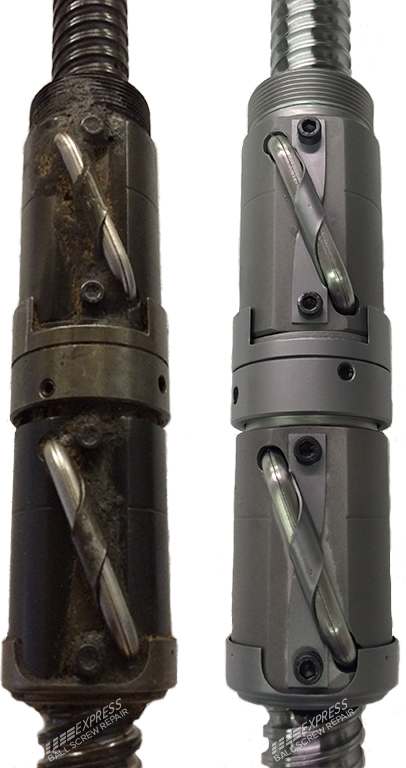 Reconditioned Thomson Warner Electric rolled ball screw assembly from a CNC Router